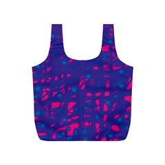 Blue And Pink Neon Full Print Recycle Bags (s)  by Valentinaart