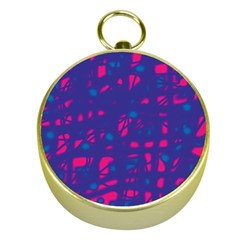 Blue And Pink Neon Gold Compasses by Valentinaart