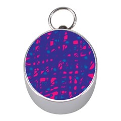 Blue And Pink Neon Mini Silver Compasses by Valentinaart