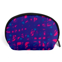 Blue And Pink Neon Accessory Pouches (large)  by Valentinaart