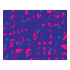 Blue And Pink Neon Double Sided Flano Blanket (large)  by Valentinaart