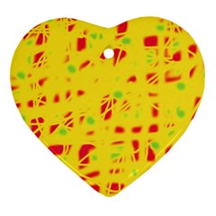 Yellow And Red Ornament (heart) 