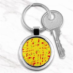 Yellow And Red Key Chains (round)  by Valentinaart