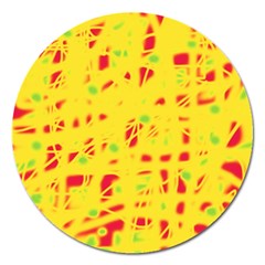 Yellow And Red Magnet 5  (round)