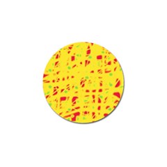 Yellow And Red Golf Ball Marker (10 Pack)