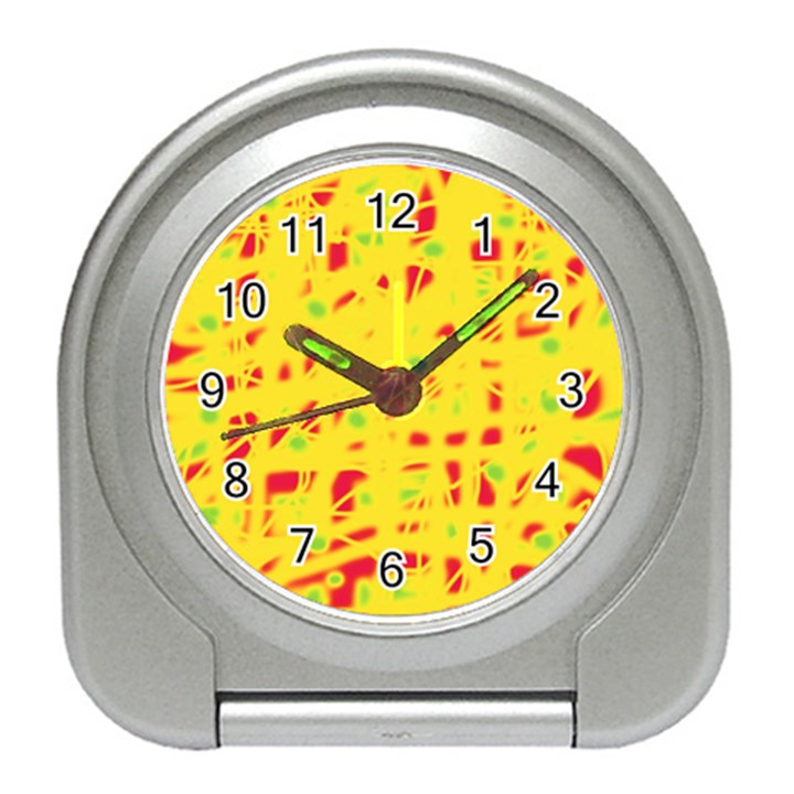 Yellow and red Travel Alarm Clocks