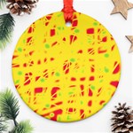 Yellow and red Round Ornament (Two Sides)  Back