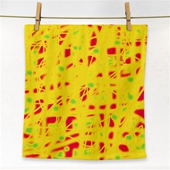 Yellow And Red Face Towel