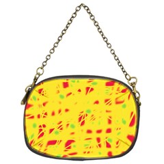 Yellow And Red Chain Purses (two Sides) 