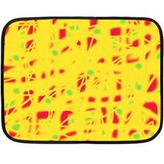 Yellow And Red Double Sided Fleece Blanket (mini) 