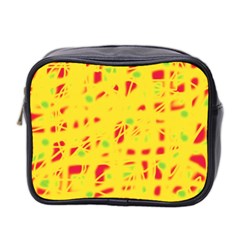 Yellow And Red Mini Toiletries Bag 2-side by Valentinaart