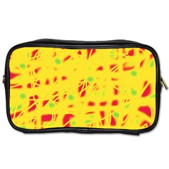 Yellow And Red Toiletries Bags