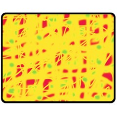 Yellow And Red Fleece Blanket (medium) 