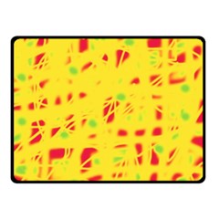 Yellow And Red Fleece Blanket (small)