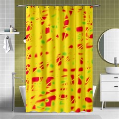 Yellow And Red Shower Curtain 48  X 72  (small) 