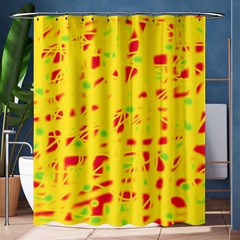 Yellow And Red Shower Curtain 60  X 72  (medium)  by Valentinaart