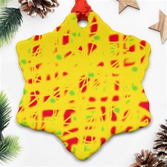 Yellow And Red Ornament (snowflake) 