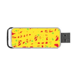 Yellow And Red Portable Usb Flash (two Sides)