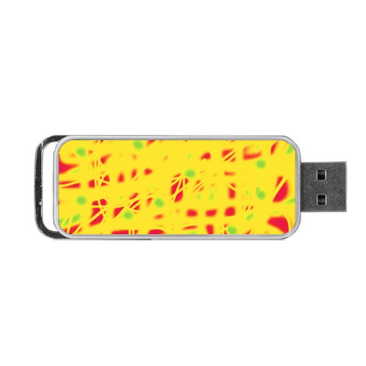 Yellow and red Portable USB Flash (Two Sides)