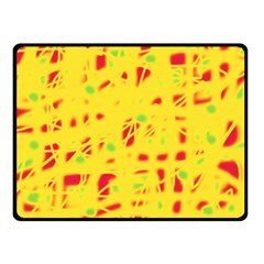 Yellow And Red Double Sided Fleece Blanket (small) 