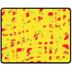 Yellow And Red Double Sided Fleece Blanket (medium) 