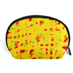 Yellow And Red Accessory Pouches (large) 