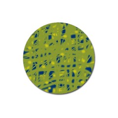 Green And Blue Magnet 3  (round)