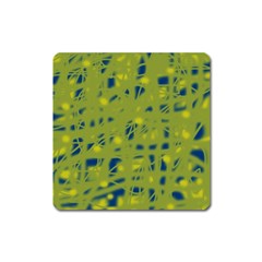 Green And Blue Square Magnet