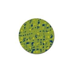 Green And Blue Golf Ball Marker by Valentinaart