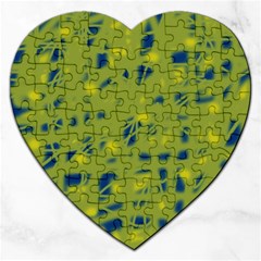 Green And Blue Jigsaw Puzzle (heart)