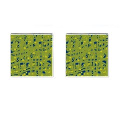 Green And Blue Cufflinks (square) by Valentinaart