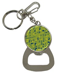 Green And Blue Bottle Opener Key Chains