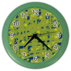 Green And Blue Color Wall Clocks