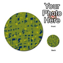 Green And Blue Multi-purpose Cards (round) 