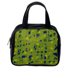 Green And Blue Classic Handbags (one Side)