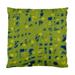 Green And Blue Standard Cushion Case (one Side)