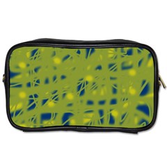 Green And Blue Toiletries Bags 2-side by Valentinaart