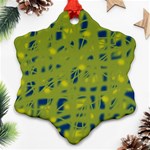 Green and blue Snowflake Ornament (2-Side) Front