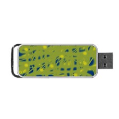 Green And Blue Portable Usb Flash (one Side)