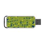 Green and blue Portable USB Flash (Two Sides) Front