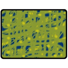 Green And Blue Double Sided Fleece Blanket (large) 