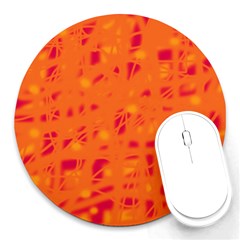 Orange Round Mousepads