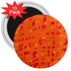 Orange 3  Magnets (10 Pack) 