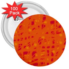 Orange 3  Buttons (100 Pack) 