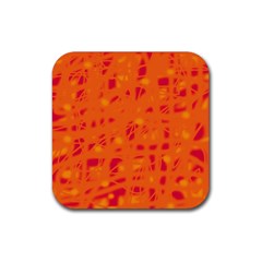 Orange Rubber Coaster (square) 