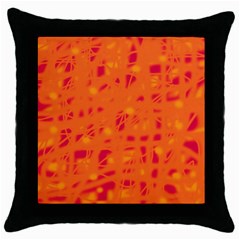 Orange Throw Pillow Case (black)