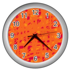 Orange Wall Clocks (silver) 