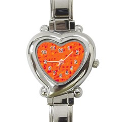 Orange Heart Italian Charm Watch by Valentinaart