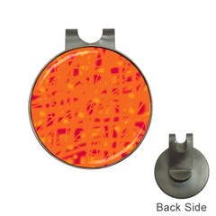 Orange Hat Clips With Golf Markers