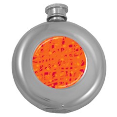 Orange Round Hip Flask (5 Oz) by Valentinaart